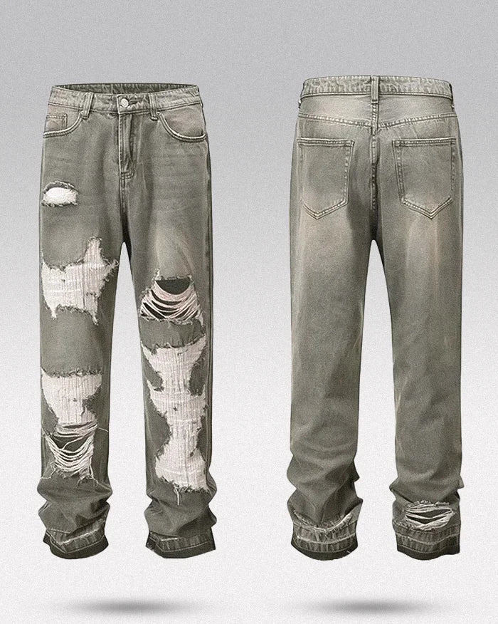 Y2k grunge jeans ’Ishioka’ - TECHWEAR STORM™