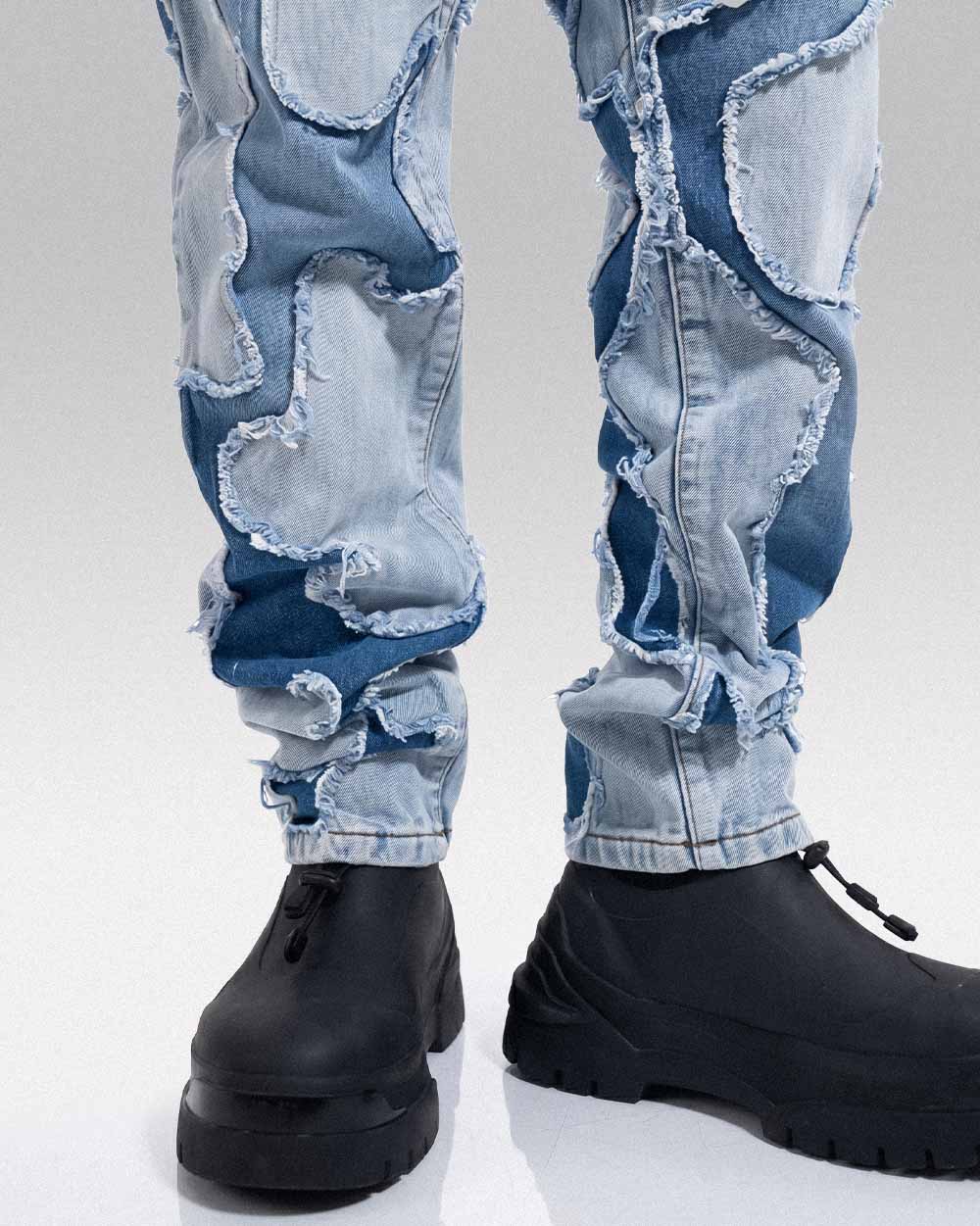 Y2k patchwork jeans ’Rugawa’