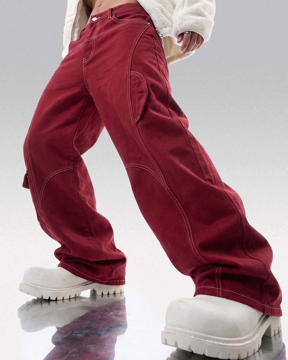 Y2k red pants ’Tono’ - S