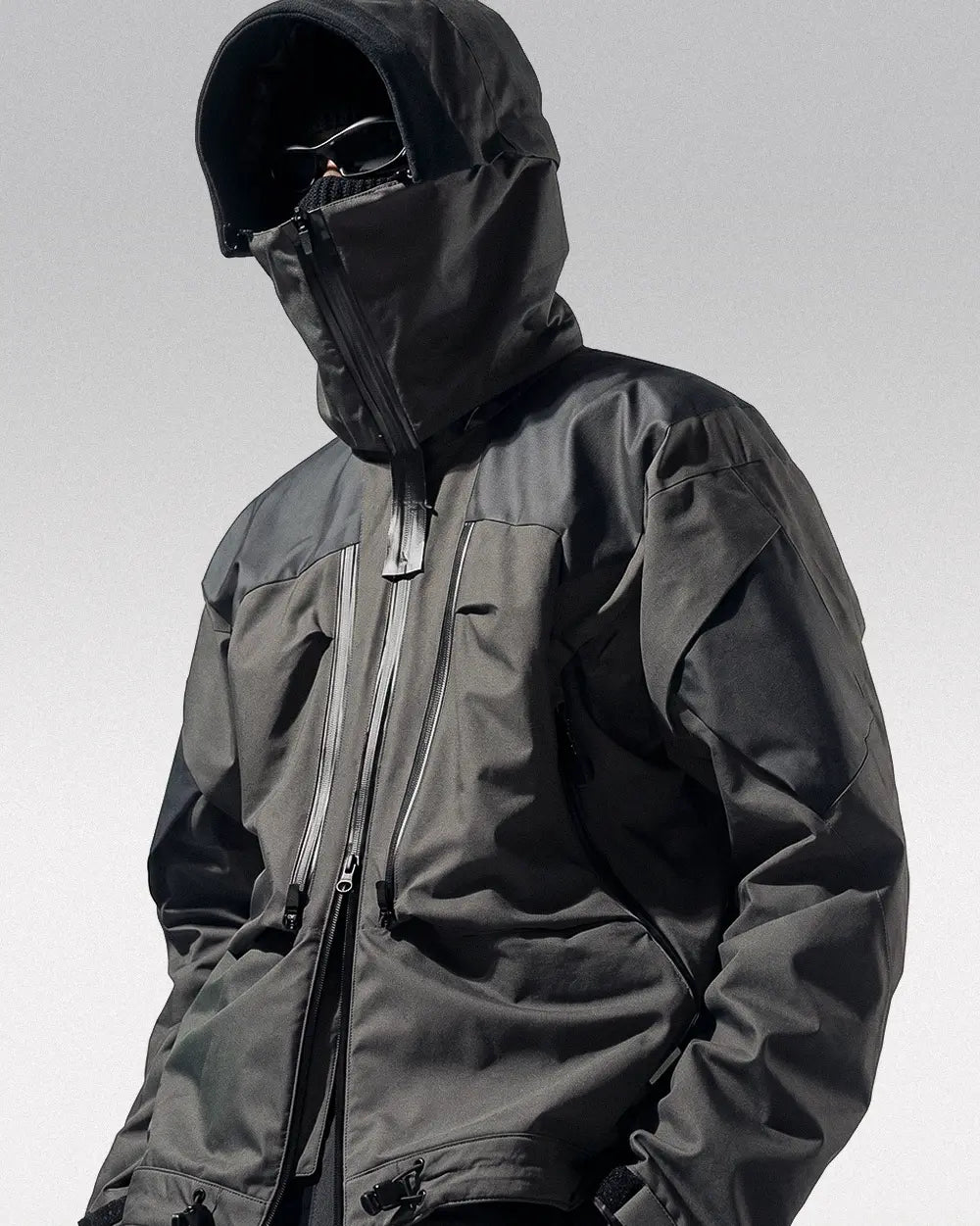 3-in-1 Hard Shell Techwear Jacket ’Fortress’ - army green