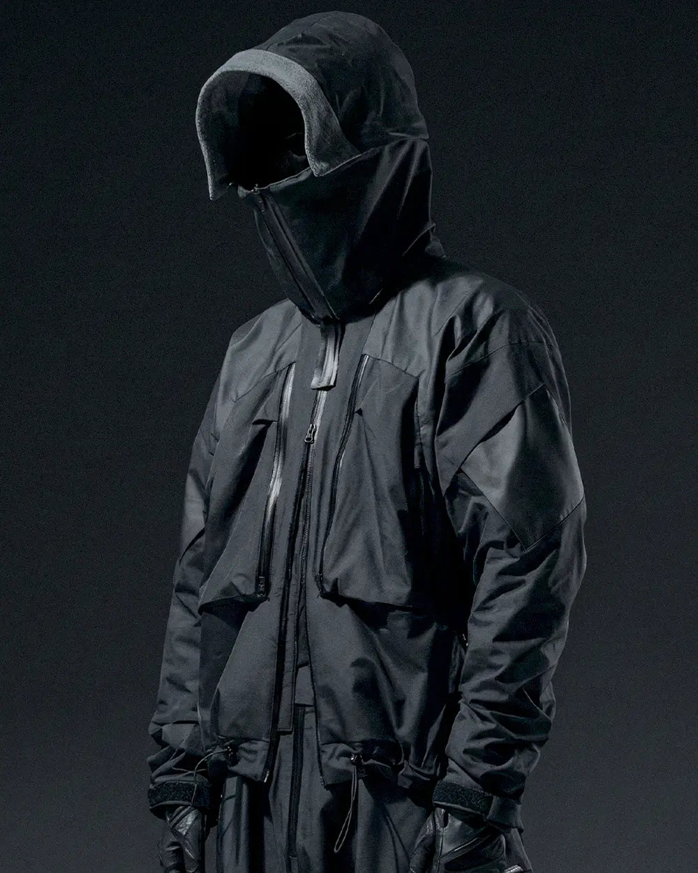 3-in-1 Hard Shell Techwear Jacket ’Fortress’ - black / S