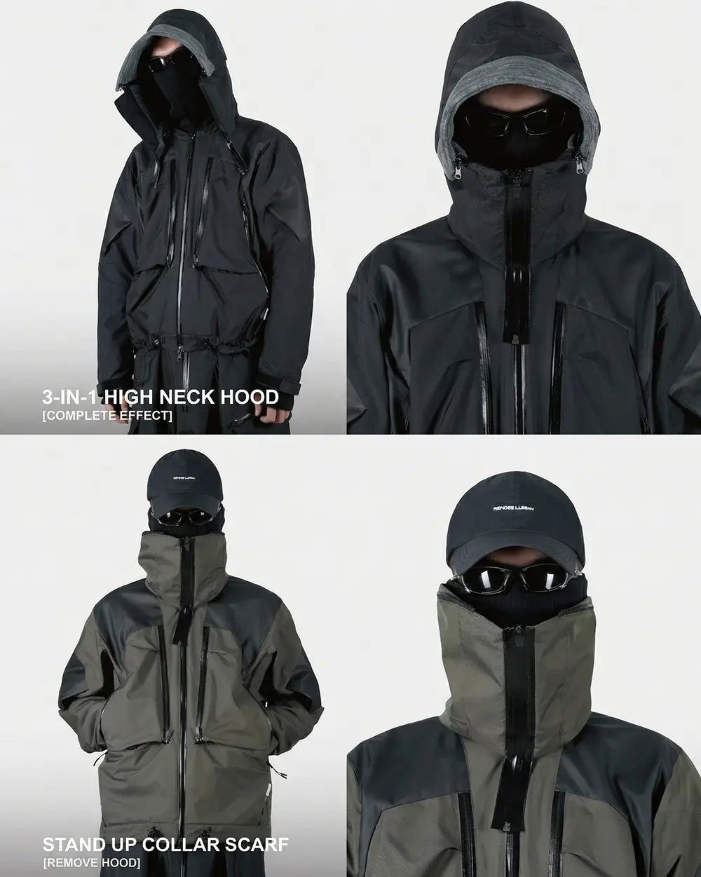 3-in-1 Hard Shell Techwear Jacket ’Fortress’