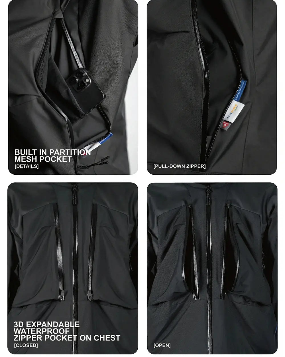 3-in-1 Hard Shell Techwear Jacket ’Fortress’