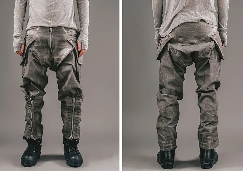 Apocalyptic pants "Kotajima" front and back
