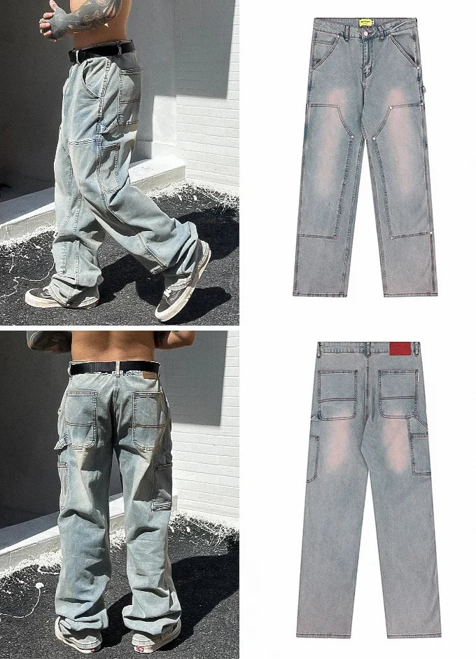 details of the Baggy jeans for men "Kuyama"