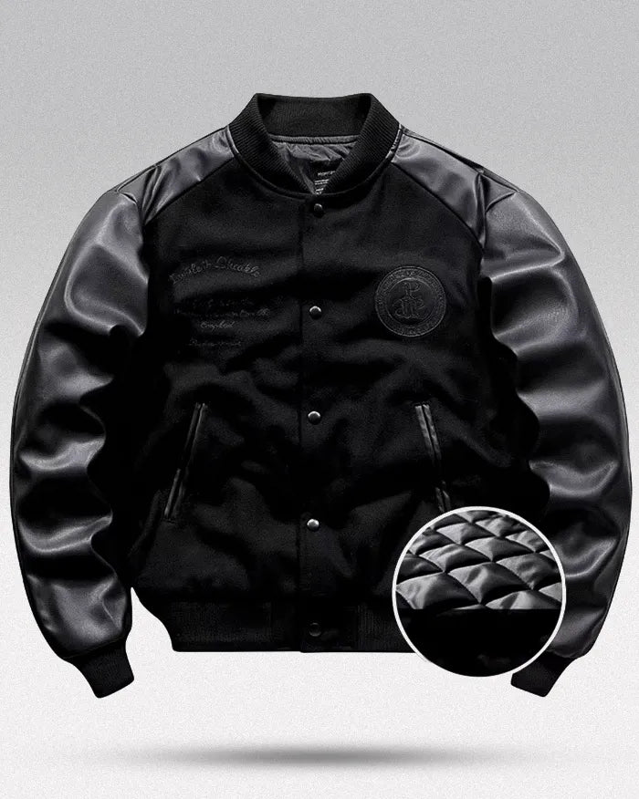 Black Baseball Jacket "Yanoji"