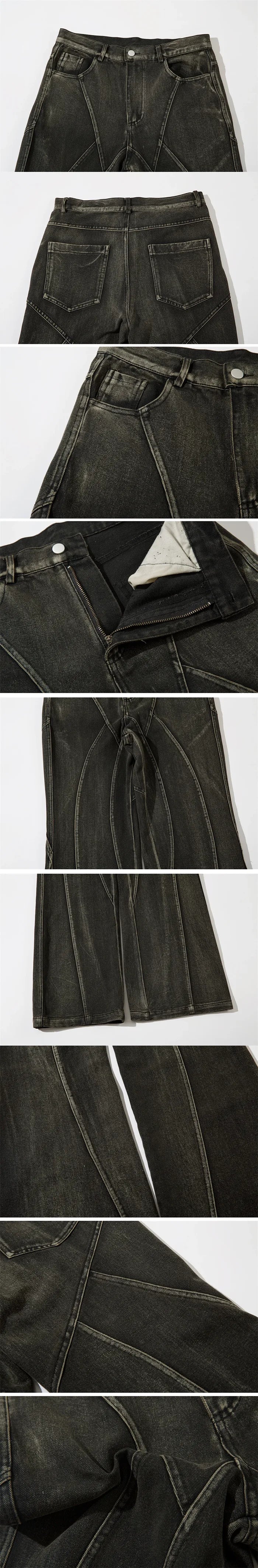 parts of the Black baggy jeans y2k "Kanazawa"