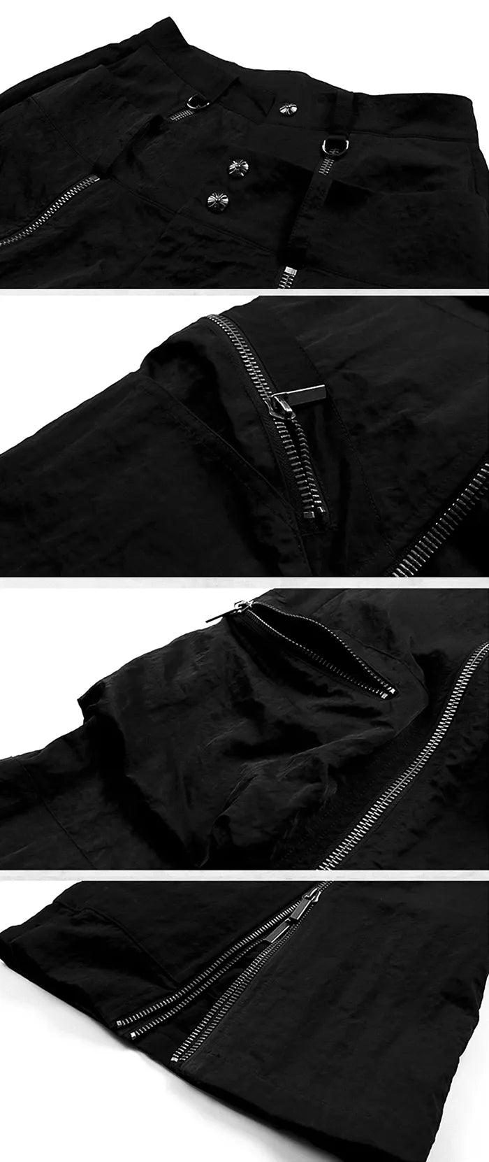 details of the Black opium pants "Raze"