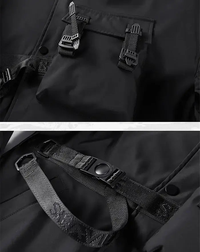 pockets of the Techwear Bomber Jacket "Nanyo"
