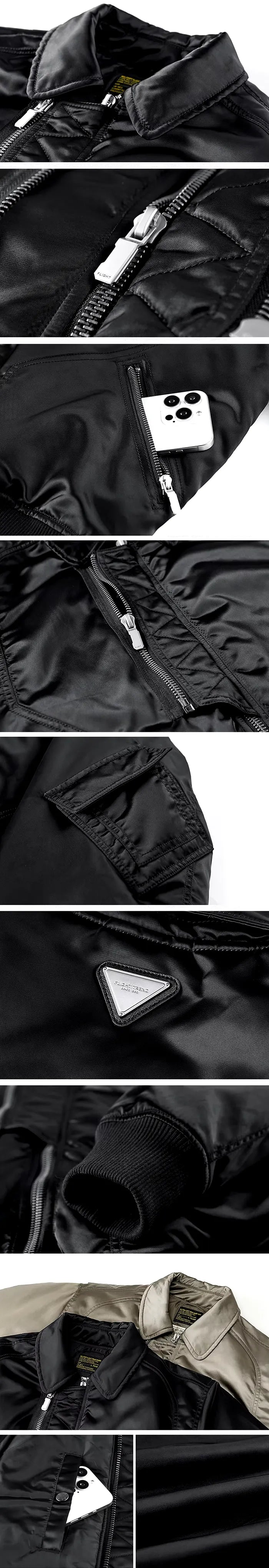 details of the Bomber Jacket for men "Satsu"