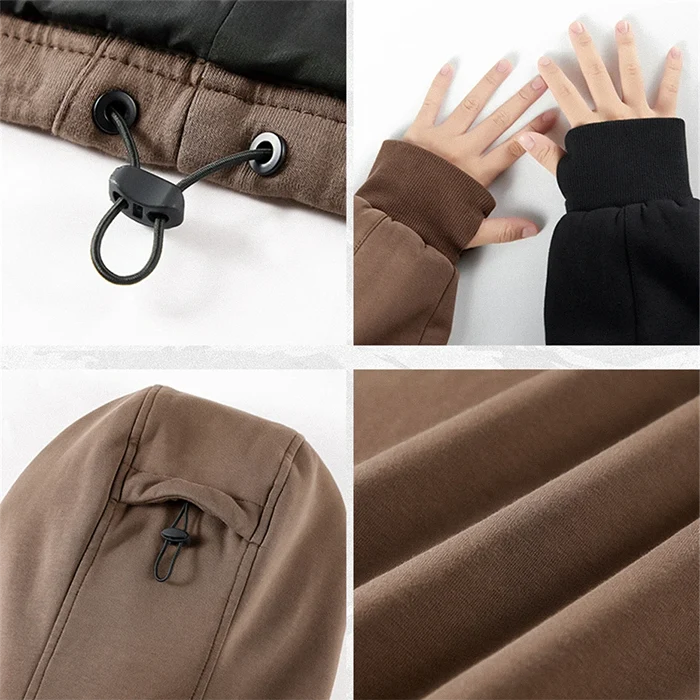 more details of the Brown hoodie "Kakami"