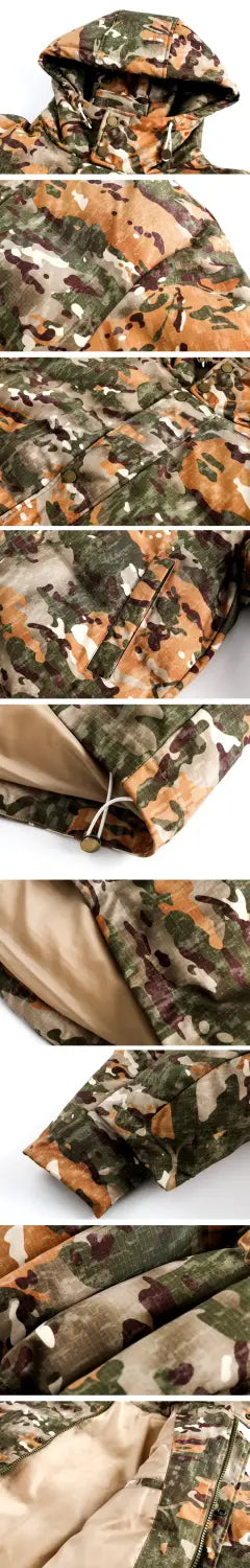 details of the Camo padded jacket "Rugame"