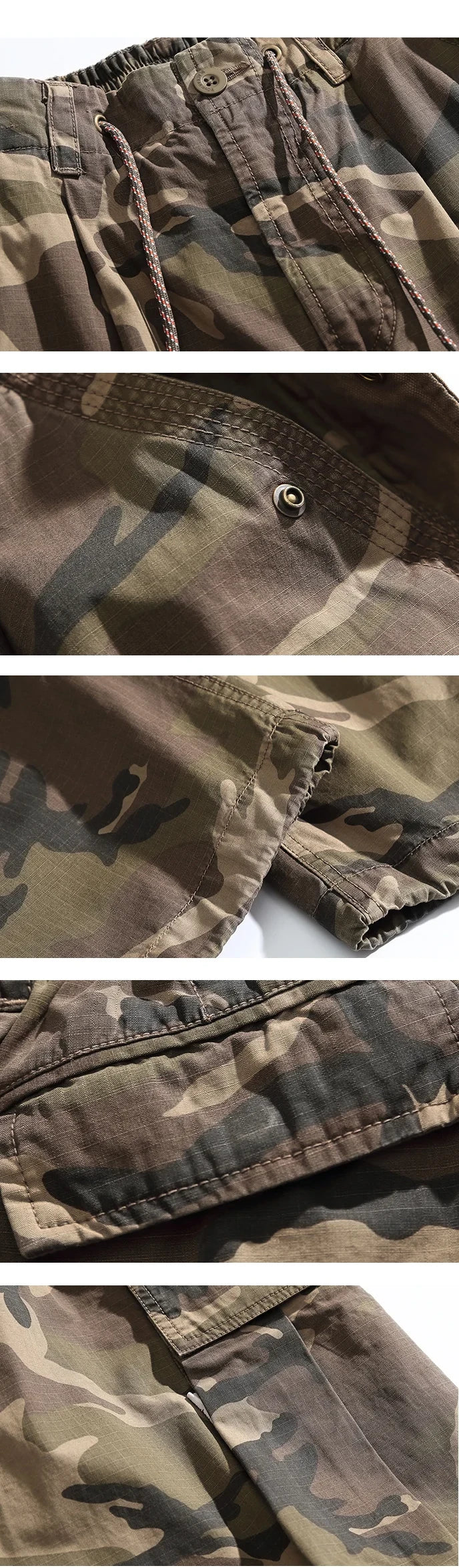 parts of the more details of the Camo streetwear pants "Fujioka"