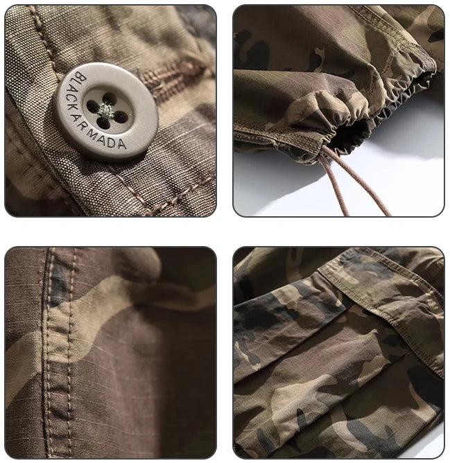 more details of the Camo streetwear pants "Fujioka"