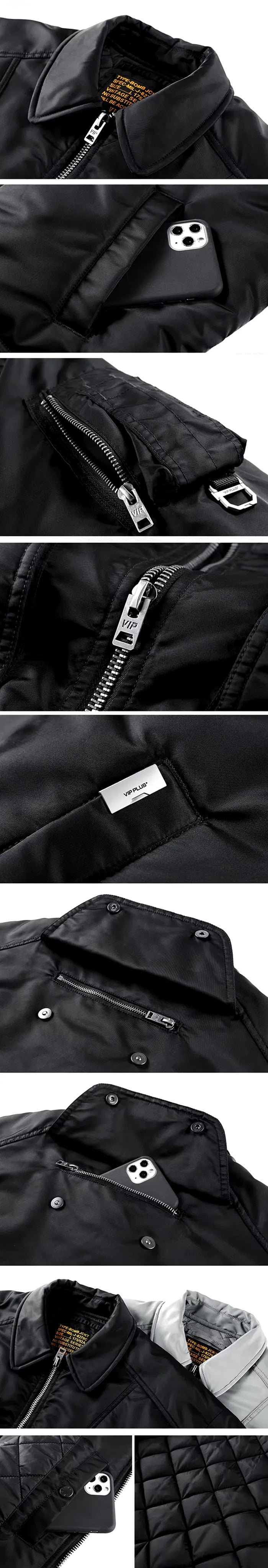 details of the Cargo Jacket "Hikino"