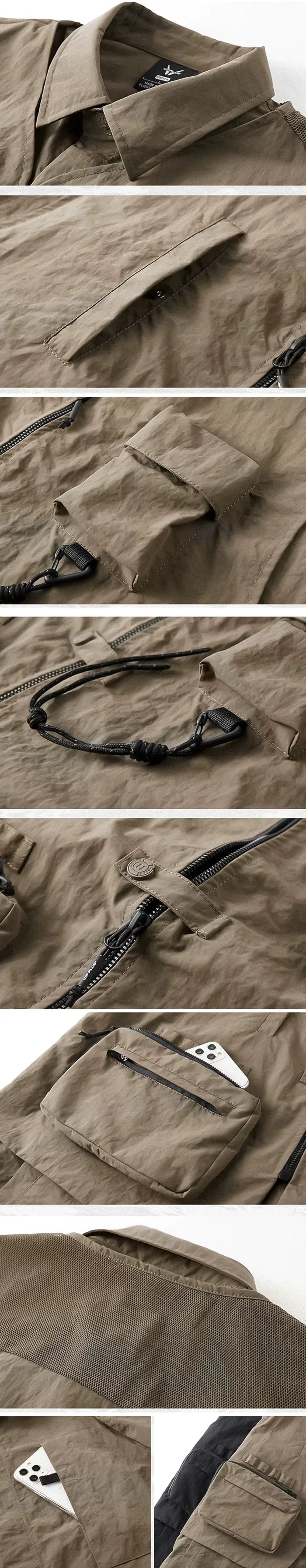 details of the Cargo shirt "Hakano"