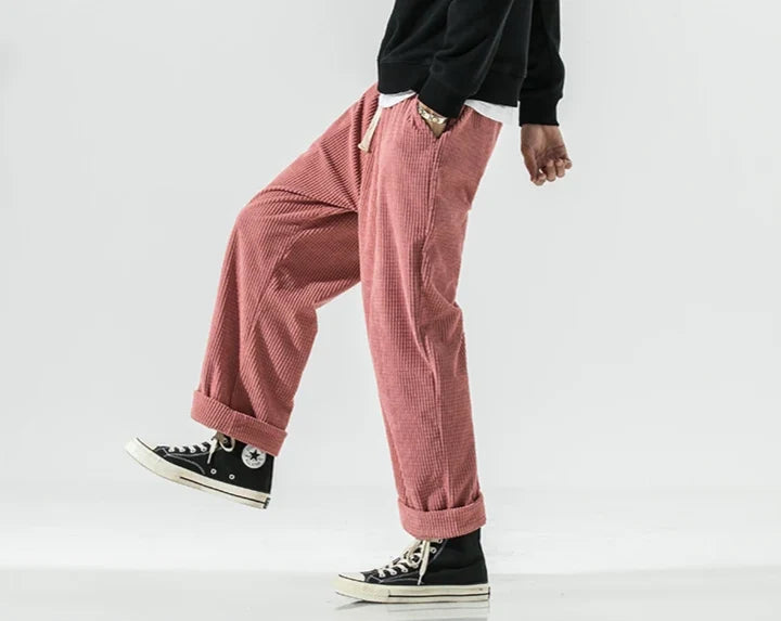 Casual harem pants "Ogaki" pink color