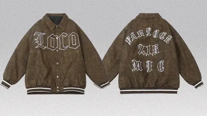 Chicano jacket "Loco" front and back