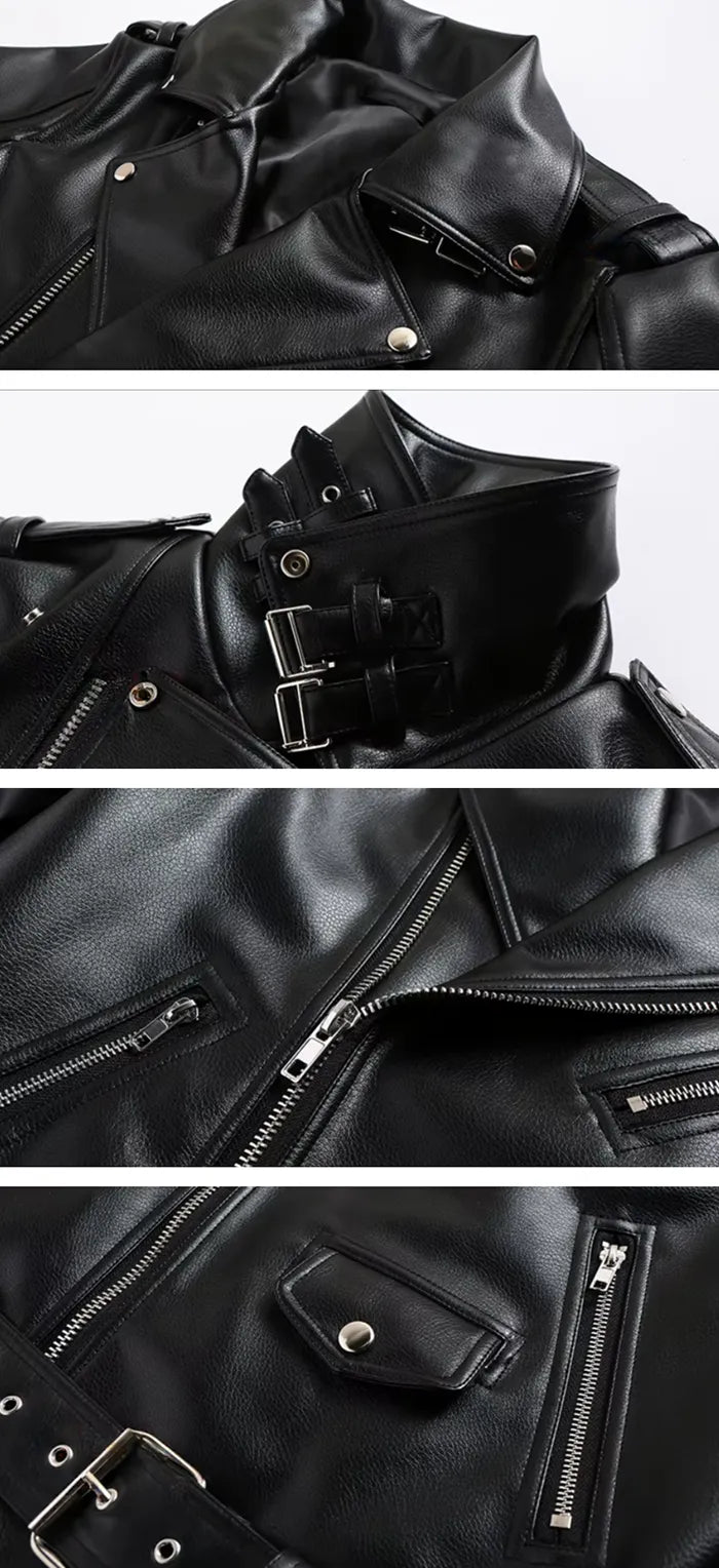 details of the Classic Biker Jacket "Shigara"