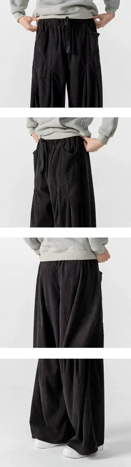 details of the Corduroy wide pants "Zugawa"