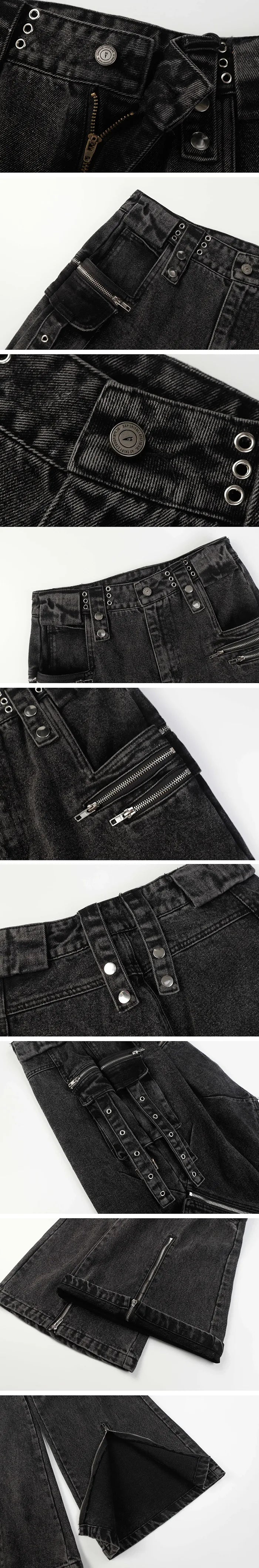 details of the Cyber Y2k jeans "Kitachi"