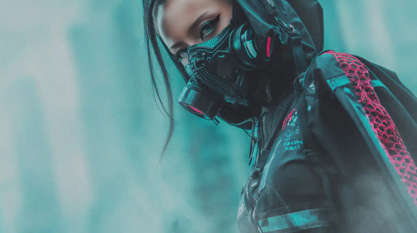 woman in cyberpunk outfit