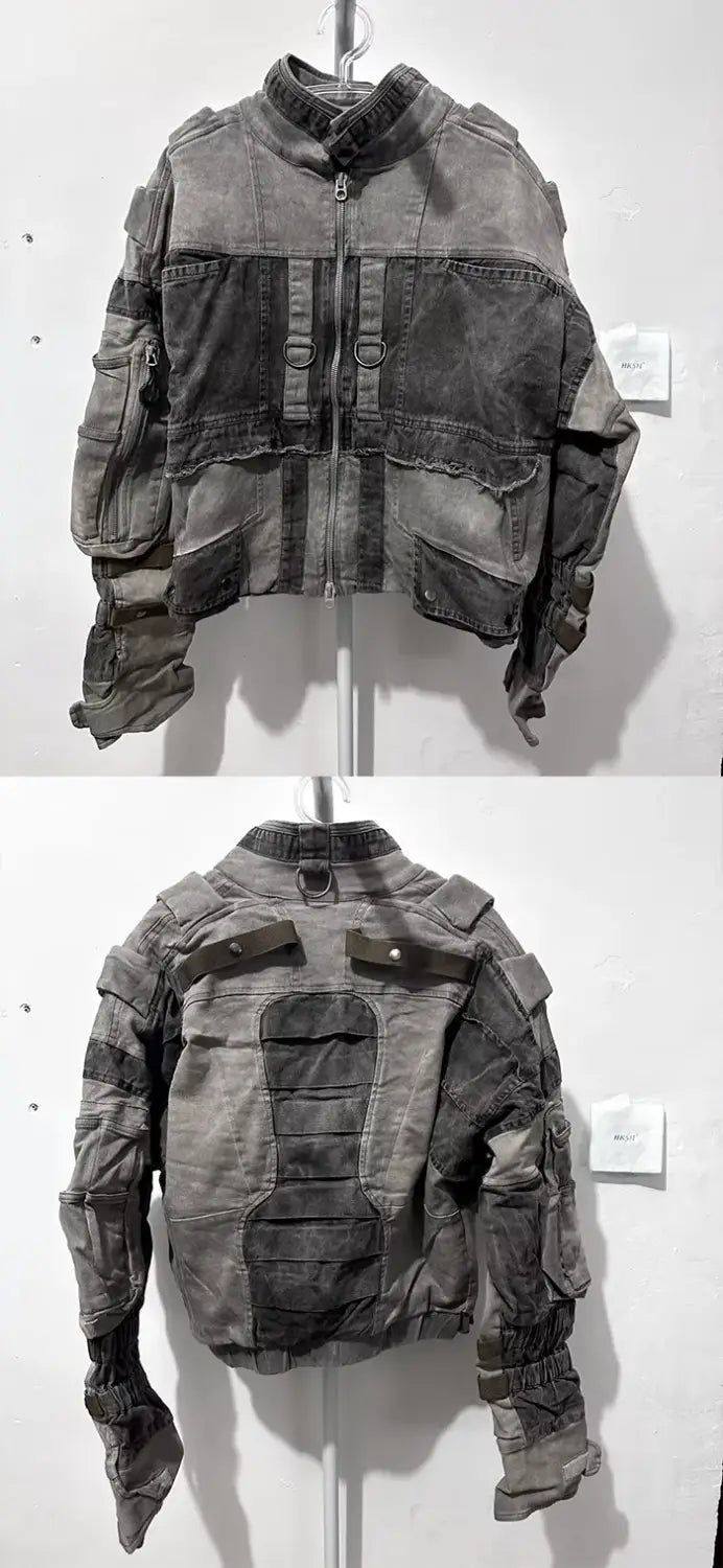 details of the Cyberpunk futuristic jacket "Tsukubu"