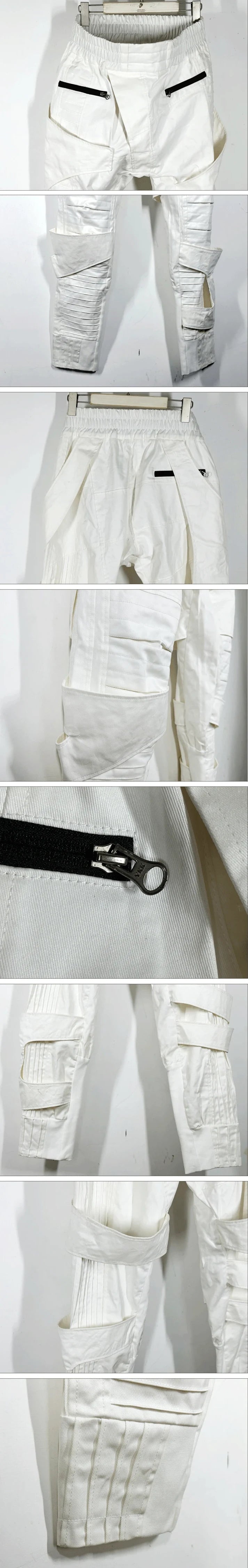details of the Cyberpunk white pants "Kodate"