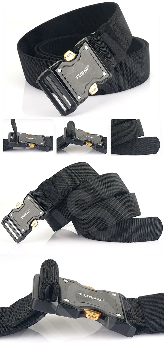 Elastic tactical belt "Nemuro" in different positions