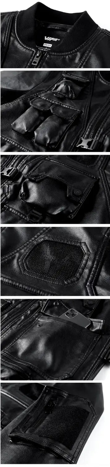 parts of the Faux leather bomber jacket "Kaide"