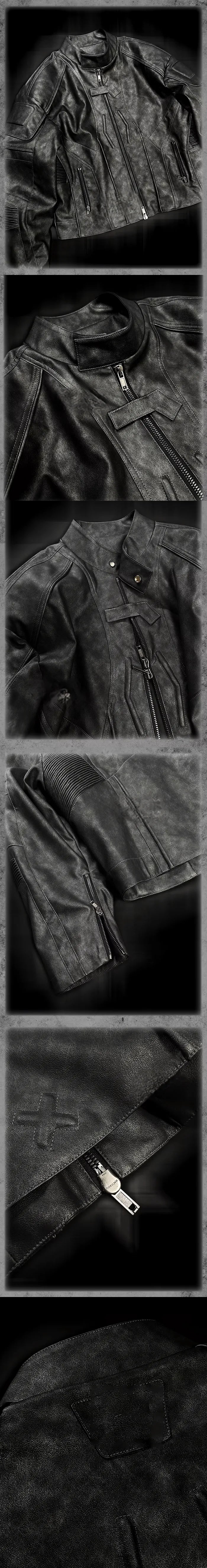 details of the Faux leather jacket "Takagi"