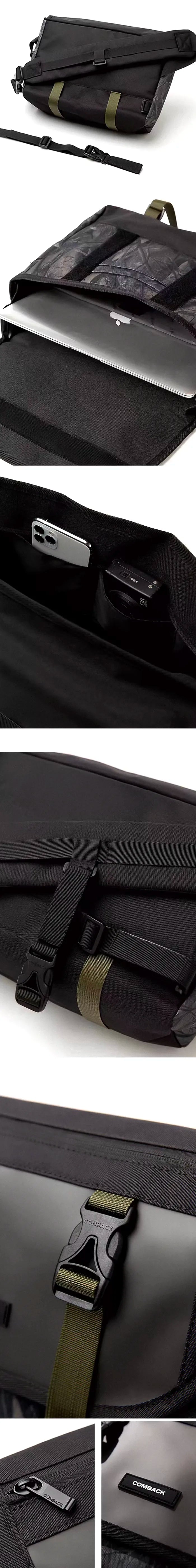 details of the Functional messenger bag "Iwanu"