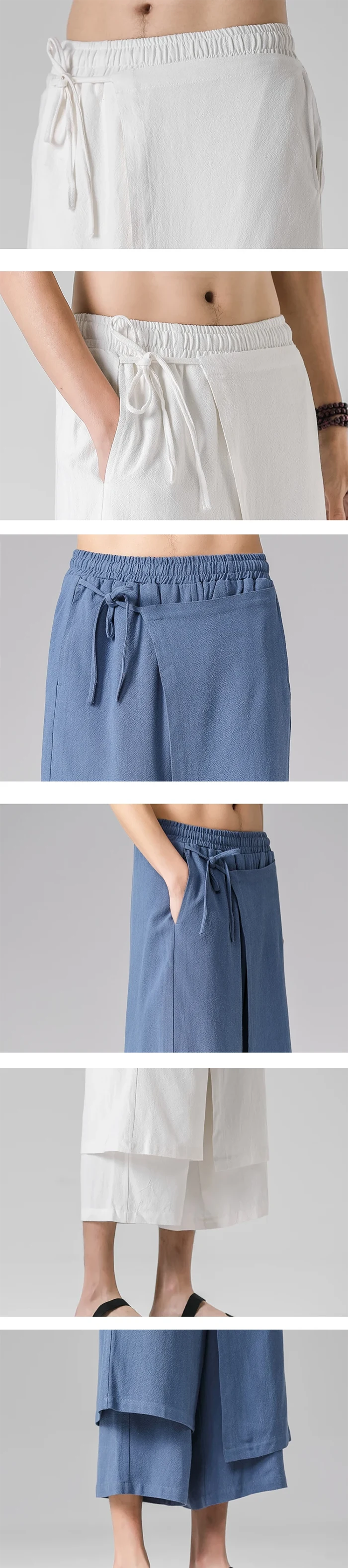 details of the Hakama inspired pants "Tagawa"