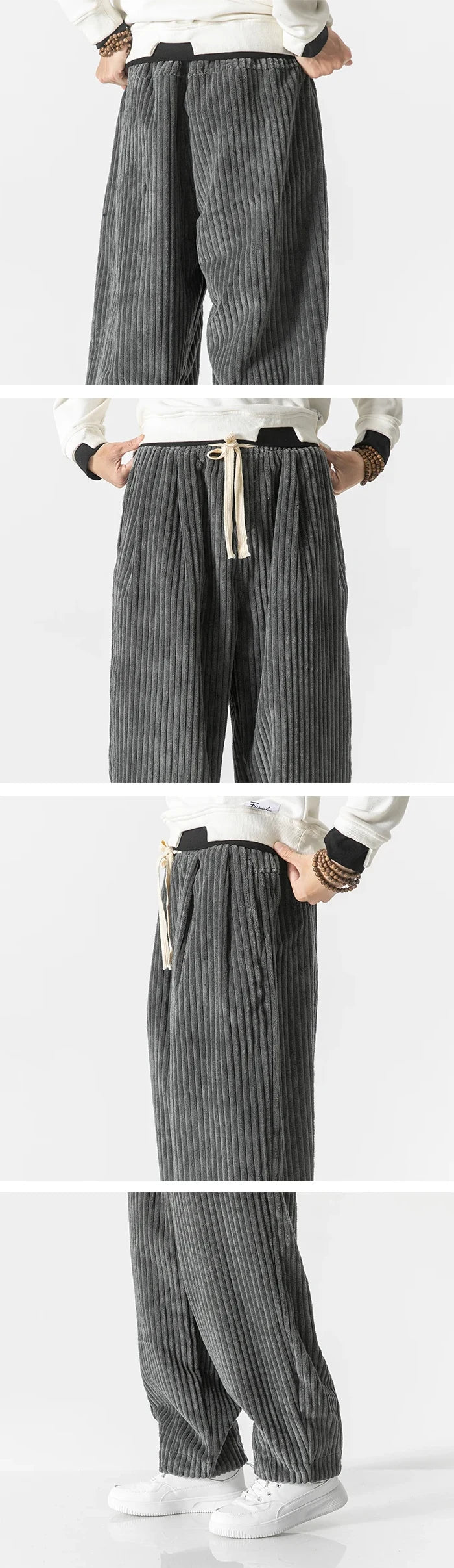 Harem pants for men "Tajimi" in grey color