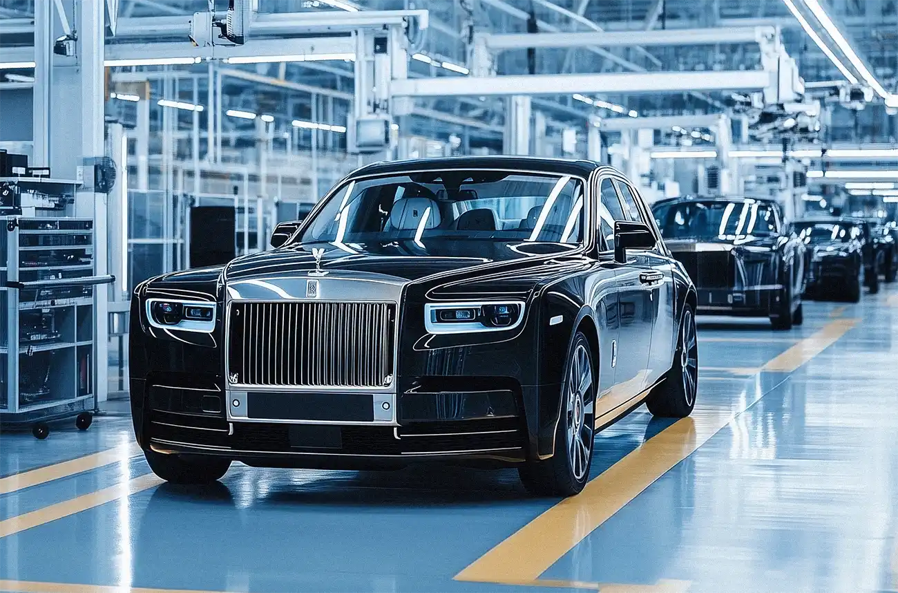 rolls royce in car service center