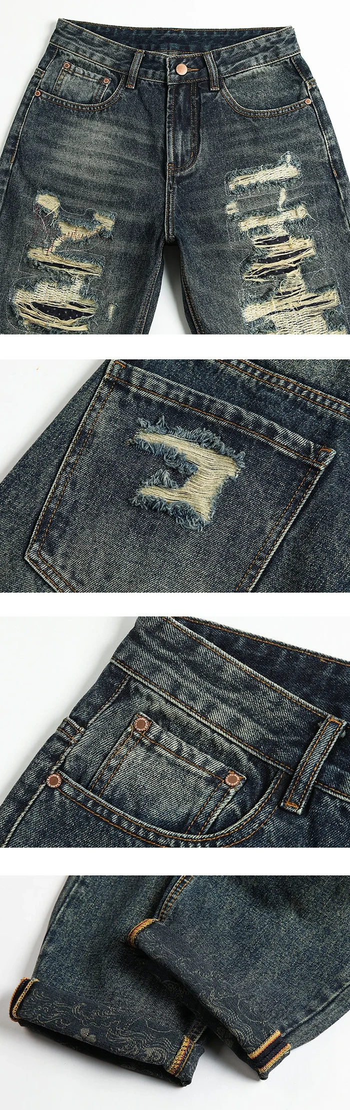 more details of the Jeans streetwear "Annaka"
