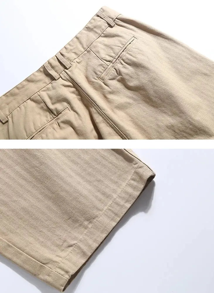 details of the Khaki streetwear pants "Hiro"