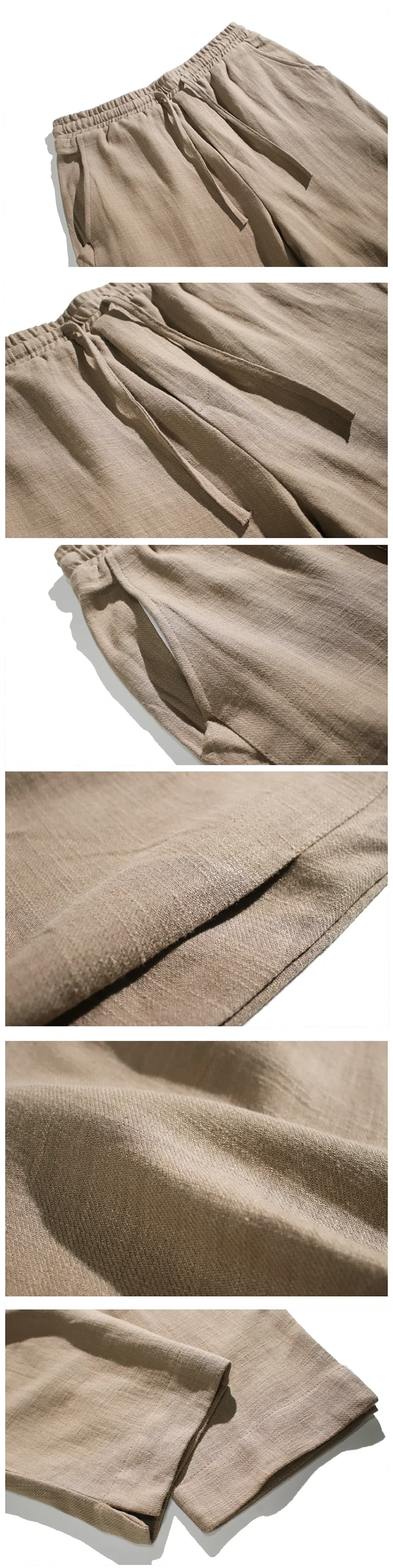 details of the Linen harem pants "Kamatsu"