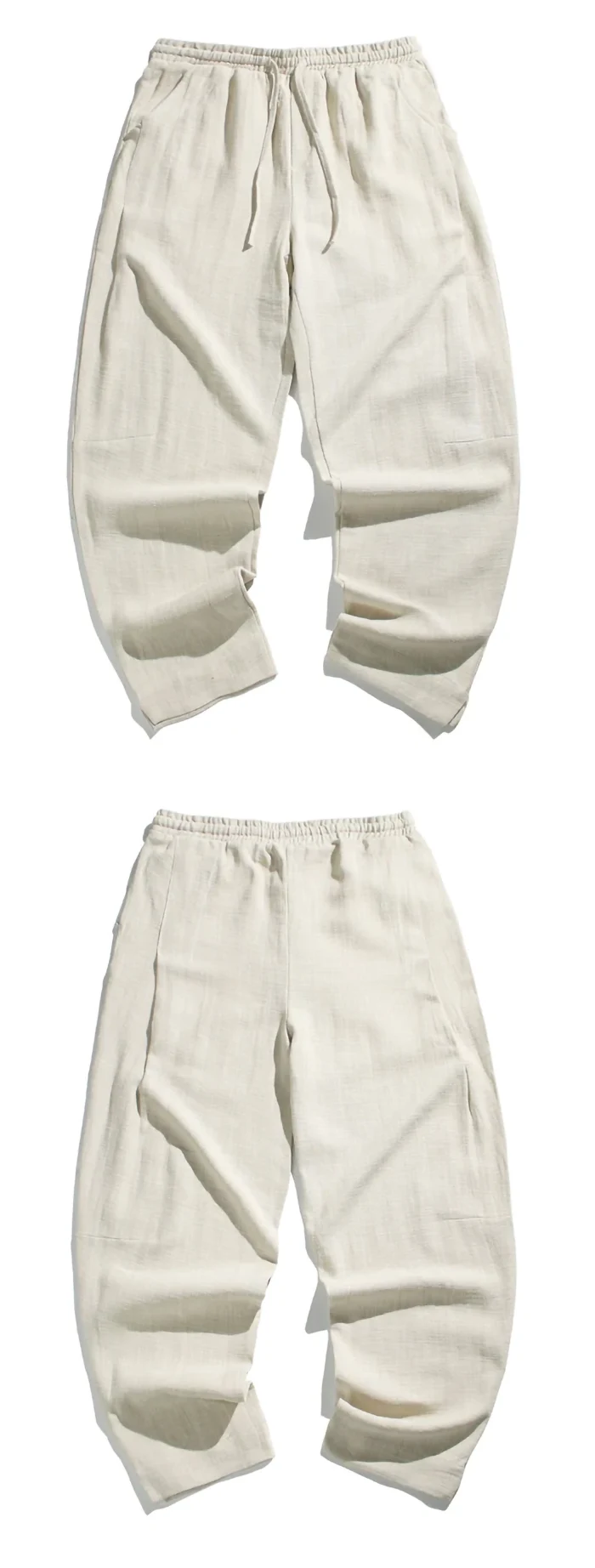 Linen harem pants "Kamatsu" front and back