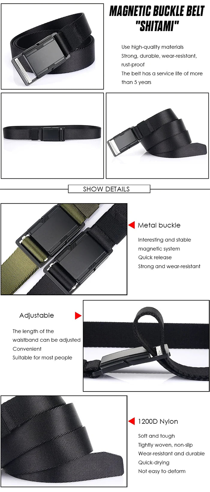 more details of the Magnetic buckle belt "Shitami"