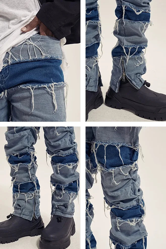 details of the Men's Y2k jeans "Asago"