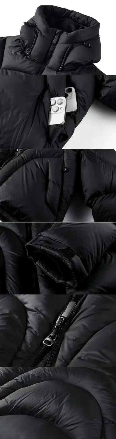 parts of the Men's down jacket with hood "Jisawa"