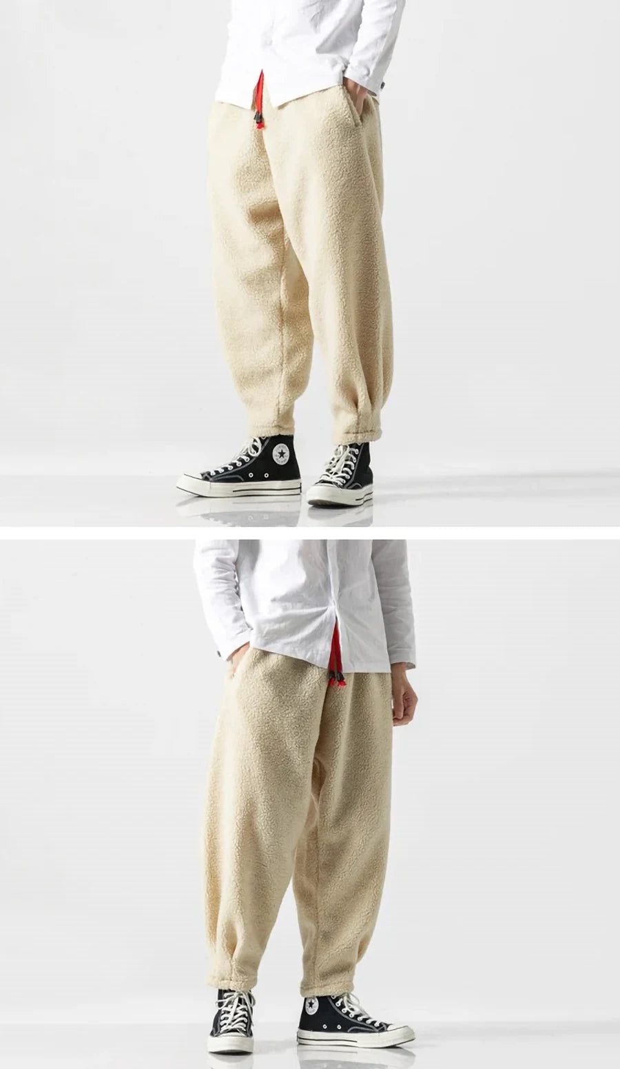 Men's fleece jogger pants "Tsugawa" in 2 angles