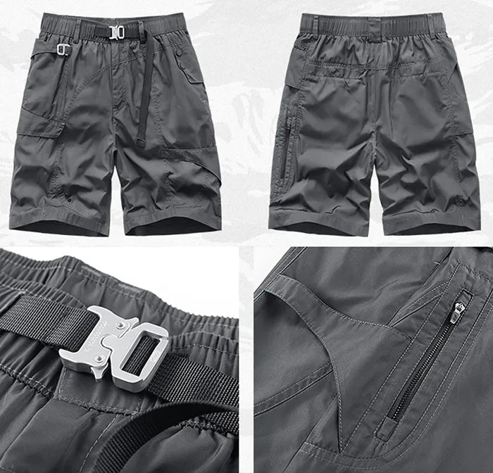 front and back of the Men's grey shorts "Narita"