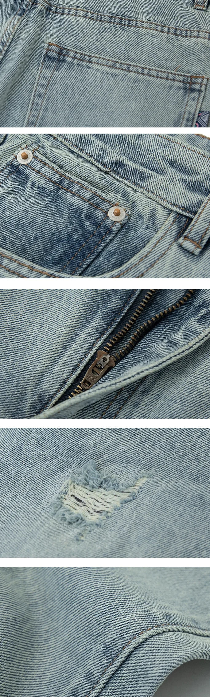 more details of the Men's ripped jeans "Onomi"
