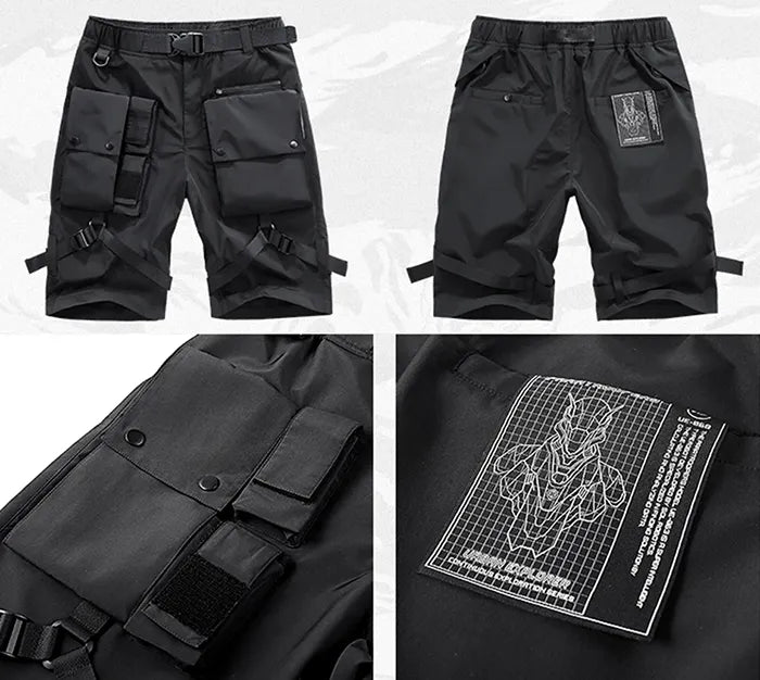 details of the Men's tactical cargo shorts  "Chiba"