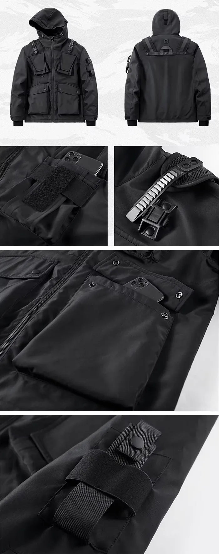 details of the Men's tactical jacket "Oran"