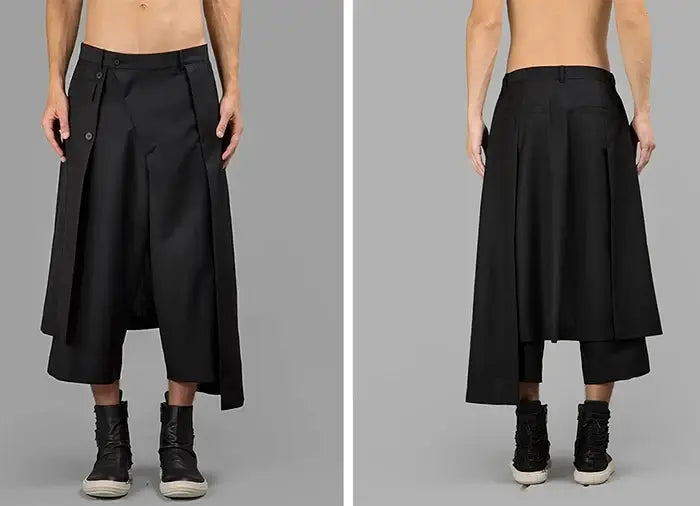 Modern Hakama Pants "Yuhashi" front and back