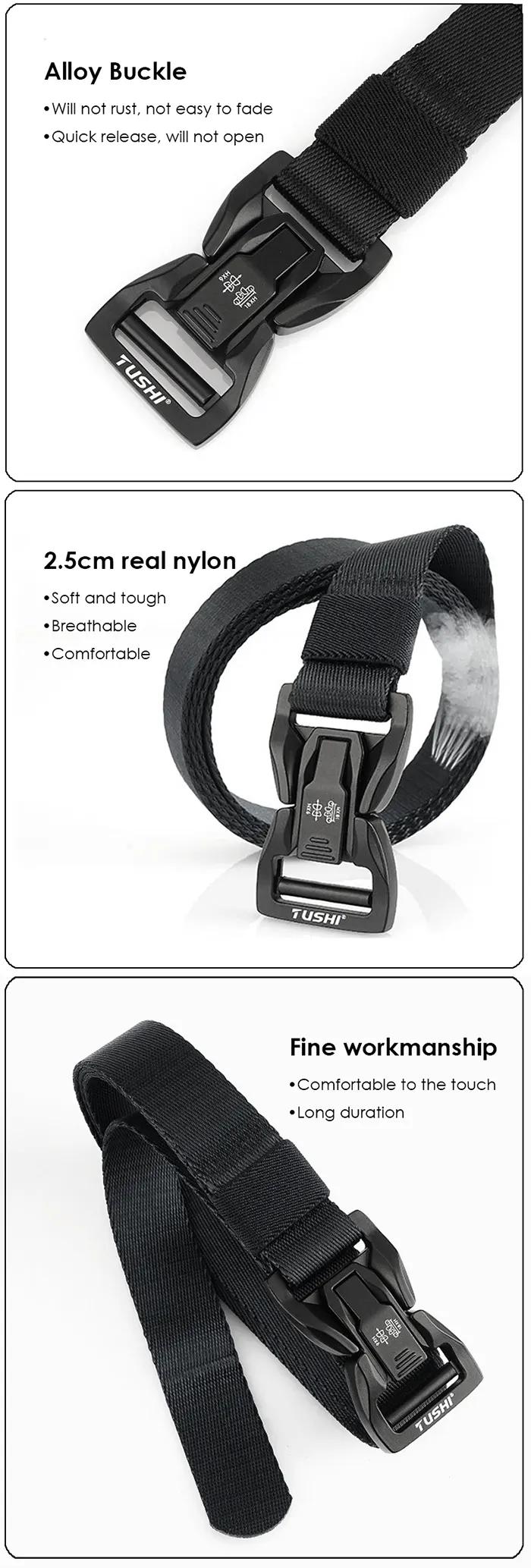 details of the Nylon belt "Nayoro"