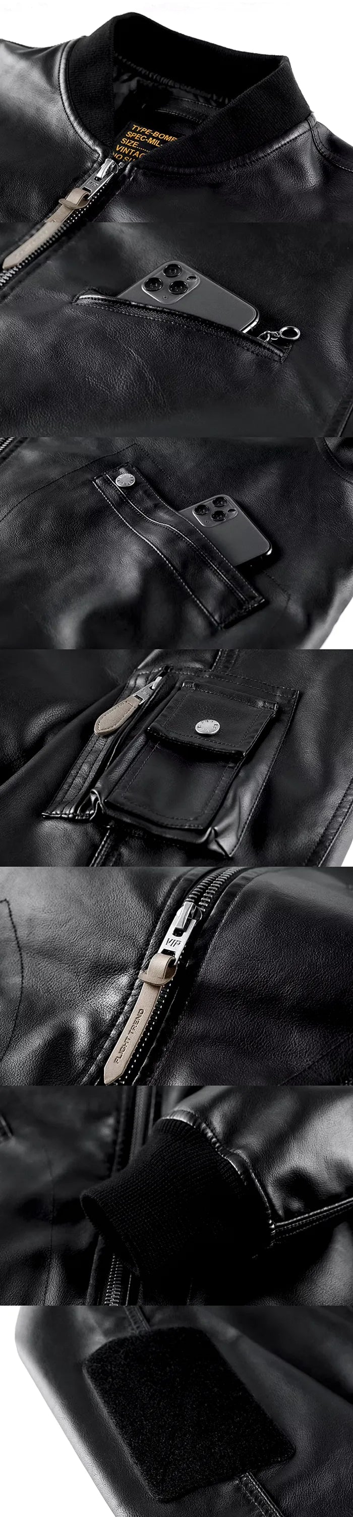 parts of the Pilot Leather Jacket "Sayuki"